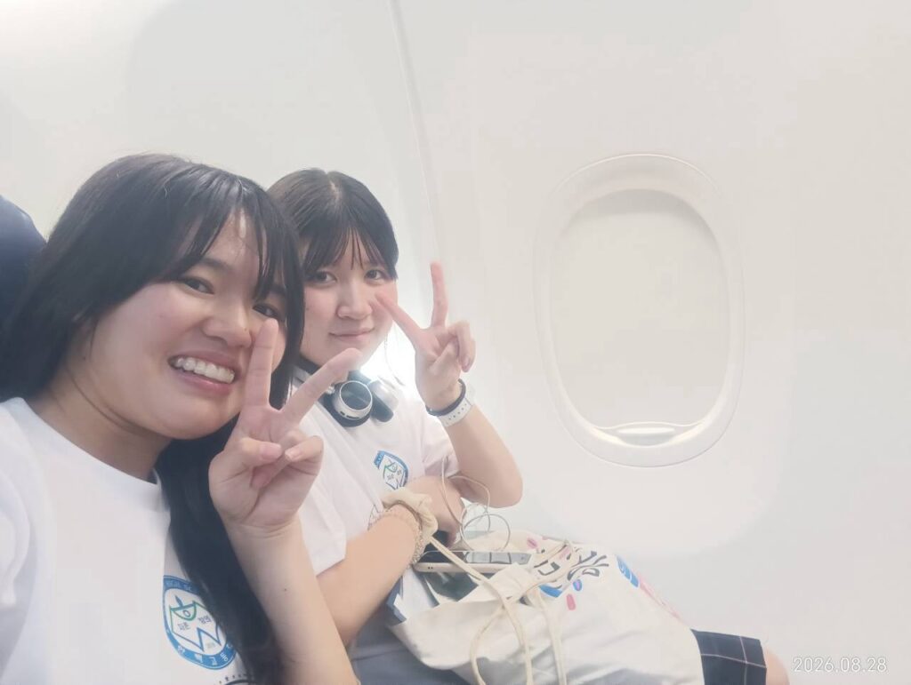 帰りの飛行機にて